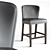 Modern Bar Stool Curran 2: Realistic 3D Model 3D model small image 1