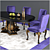 Roberto Giovannini Dining Set 3D model small image 2