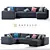 Modular Sofa Set Estelio Calipso 3D model small image 1