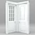 Stylish White Plastic Door 3D model small image 2