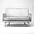 Elegant Flexform Guscio Sofa 3D model small image 3