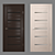 Duplex Interior Doors: 2000x800mm, White Oak & Wenge, Modena Handle 3D model small image 1