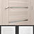 Duplex Interior Doors: 2000x800mm, White Oak & Wenge, Modena Handle 3D model small image 2