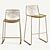 Elegant Brass Bar Stool 3D model small image 1