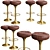 Sleek Modern Bar Stool 3D model small image 2