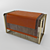 Golden Mesh Bench: Modern Elegance 3D model small image 1