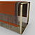 Golden Mesh Bench: Modern Elegance 3D model small image 2