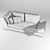 Sleek Modern 3-Seater Sofa 3D model small image 2