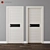 Zadoor-S S2 Interroom Door - Elegant White Melinga Design 3D model small image 1