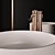 Sleek Giro Wall-Mounted Basin 3D model small image 3