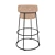 Cork Seat Steel Frame Stool 3D model small image 1