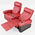 Luxury Fortuny Incliner Seating 3D model small image 1