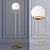 Elegant Brass Floor Lamp 3D model small image 1