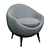 Emma Armchair - Sleek and Stylish Seating 3D model small image 1