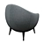 Emma Armchair - Sleek and Stylish Seating 3D model small image 2