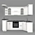 Modern Kitchen Furniture Set 3D model small image 1