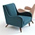 West Elm Sebastian Chair: High-Detail 3D Set 3D model small image 3