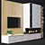 Sleek Firepoint with Wood Storage 3D model small image 2