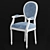 Elegant French Style Dining Chair 3D model small image 1