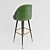 Elegant Metal Bar Stool 3D model small image 2