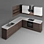 Corner Kitchen Set with Window Sink 3D model small image 2