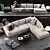 Elegant Minotti Hamilton Sofa Set 3D model small image 1