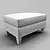 Elegant MESTRE Pouf by Fratelli Barri 3D model small image 2