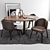 Elegant Dining Set: Table (1800mm x 900mm), Chair (800mm x 800mm x 900mm) 3D model small image 1