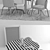 Elegant Dining Set: Table (1800mm x 900mm), Chair (800mm x 800mm x 900mm) 3D model small image 3