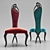 Elegant Evita Dining Chair 3D model small image 1