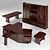 Executive Director's Furniture Set 3D model small image 1