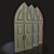 Classic Wooden Front Door 3D model small image 1