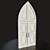 Classic Wooden Front Door 3D model small image 2