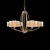 Elegant French Gold Chandelier: Alecia 3D model small image 1