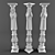 Elegant Staircase Baluster 3D model small image 1