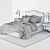 Pottery Barn Raleigh Bed: Stylish 3D Set 3D model small image 2