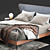Poltrona Frau Mamy Blue Leather Bed 3D model small image 2