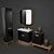 Sleek Sento Bathroom Collection 3D model small image 1