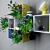 Multi-Purpose Wall Organizer with Plants 3D model small image 2