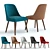 West Elm Mid-Century Walnut Dining Chair 3D model small image 1