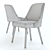 West Elm Mid-Century Walnut Dining Chair 3D model small image 2
