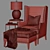 Modern Elegance: Blake Chair Set 3D model small image 2