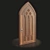 Elegant Gothic Door Design 3D model small image 1