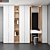 Modern Glass Hall Wardrobe 3D model small image 1