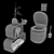 Hygienic GROHE SENSIA ARENA WC: The Ultimate Sanitary Solution 3D model small image 3