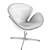 Swan Chair: Elegant Modern Style 3D model small image 3