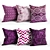 Plum Paradise Pillow Set 3D model small image 1