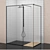 Modo New Black Frame Shower: Industrial Elegance 3D model small image 2