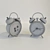 Retro Rocket Alarm Clock 3D model small image 3