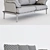 Reva Fabric Sofa: Stylish and Comfortable 3D model small image 3